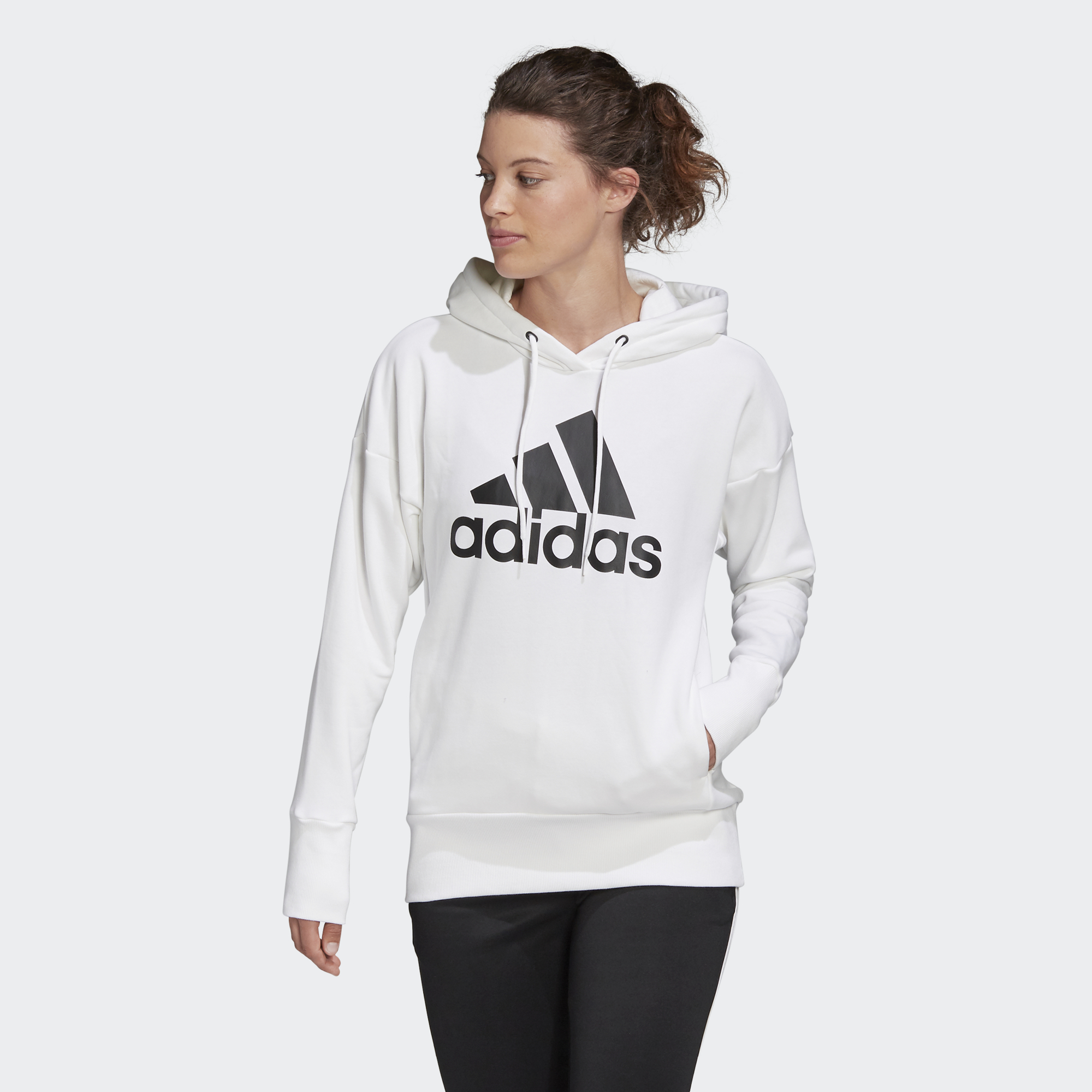 adidas badge of sport long hoodie women's