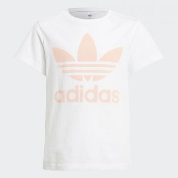 adidas trefoil tee white