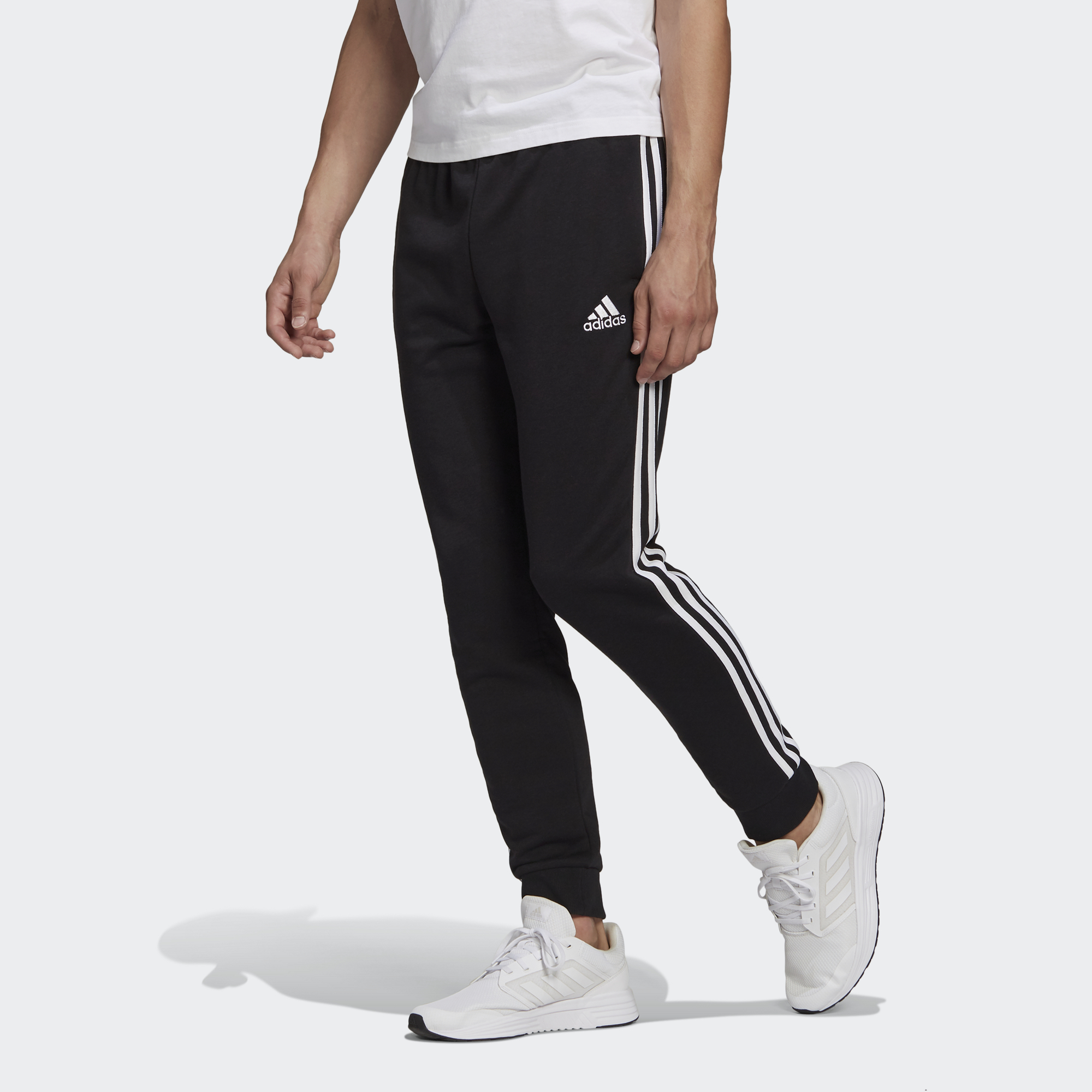 Essentials French Terry Tapered Cuff 3-Stripes Pants