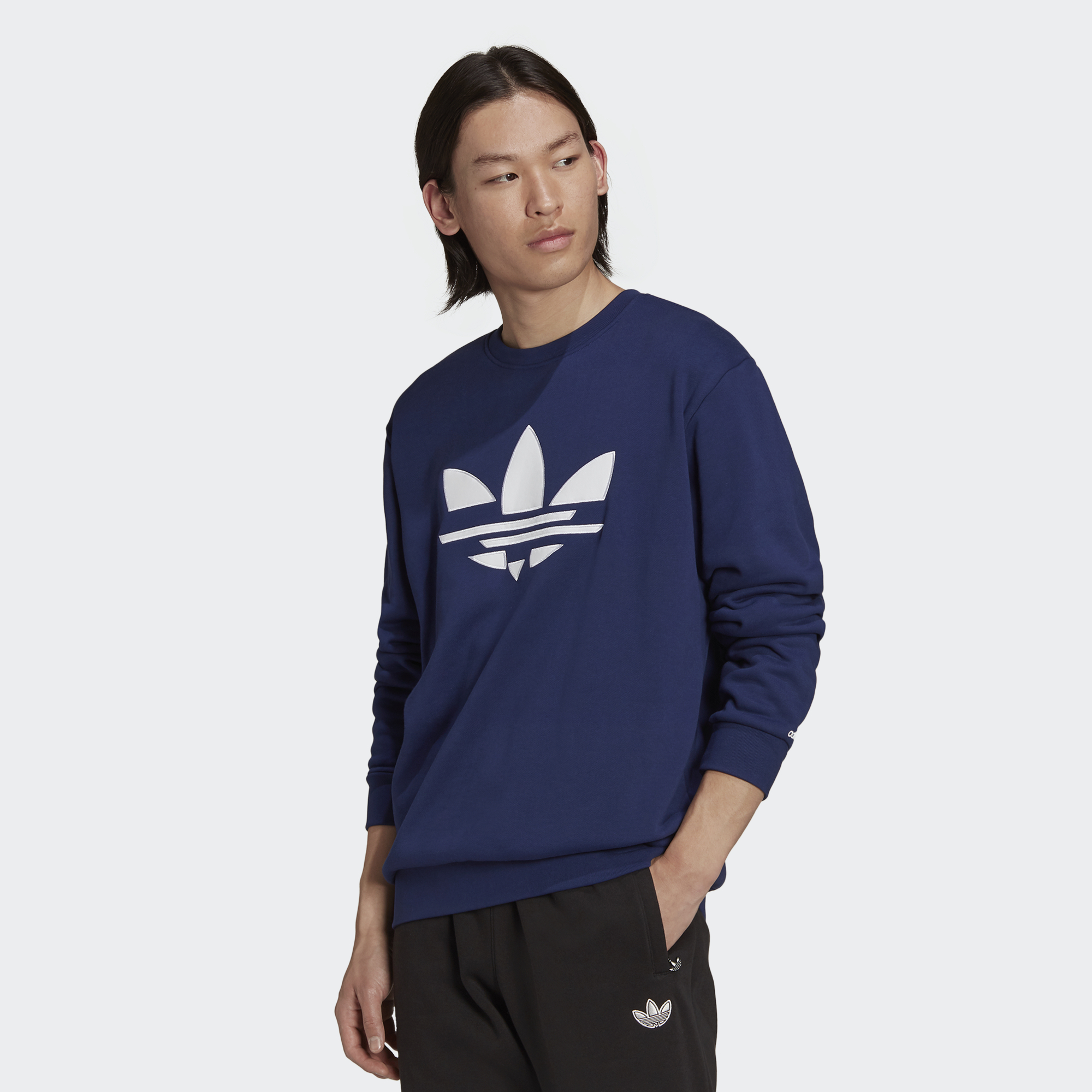 adidas trefoil crewneck